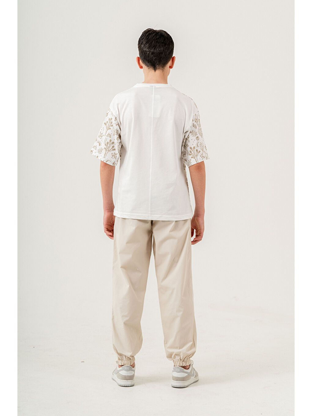 Bej Erkek Çocuk 2'li Takım (T-Shirt+Jogger Pantolon) P1027-3