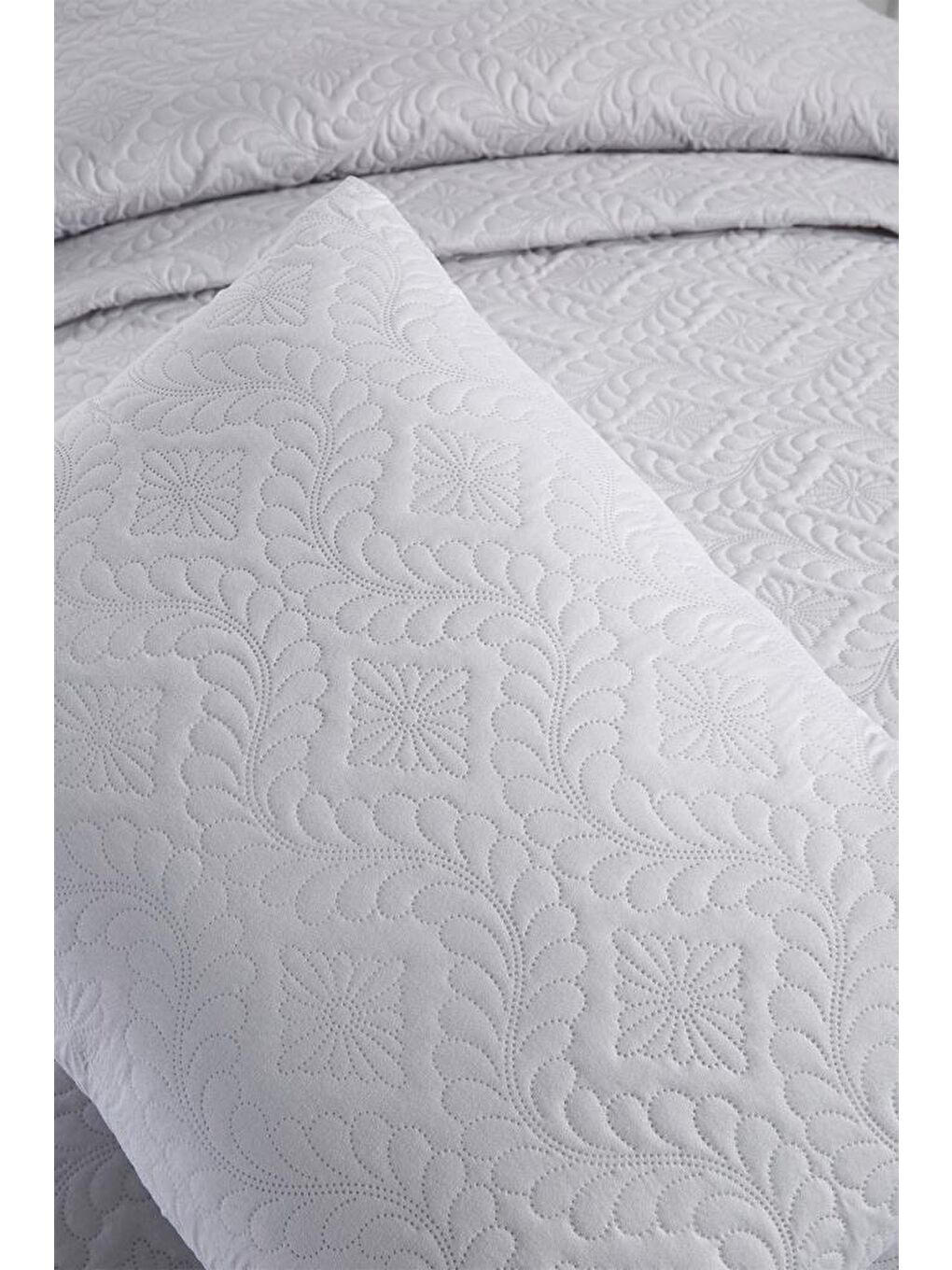 Ultrasonik Kapitoneli Elite Tek Kişilik Yatak Örtüsü Gri-5