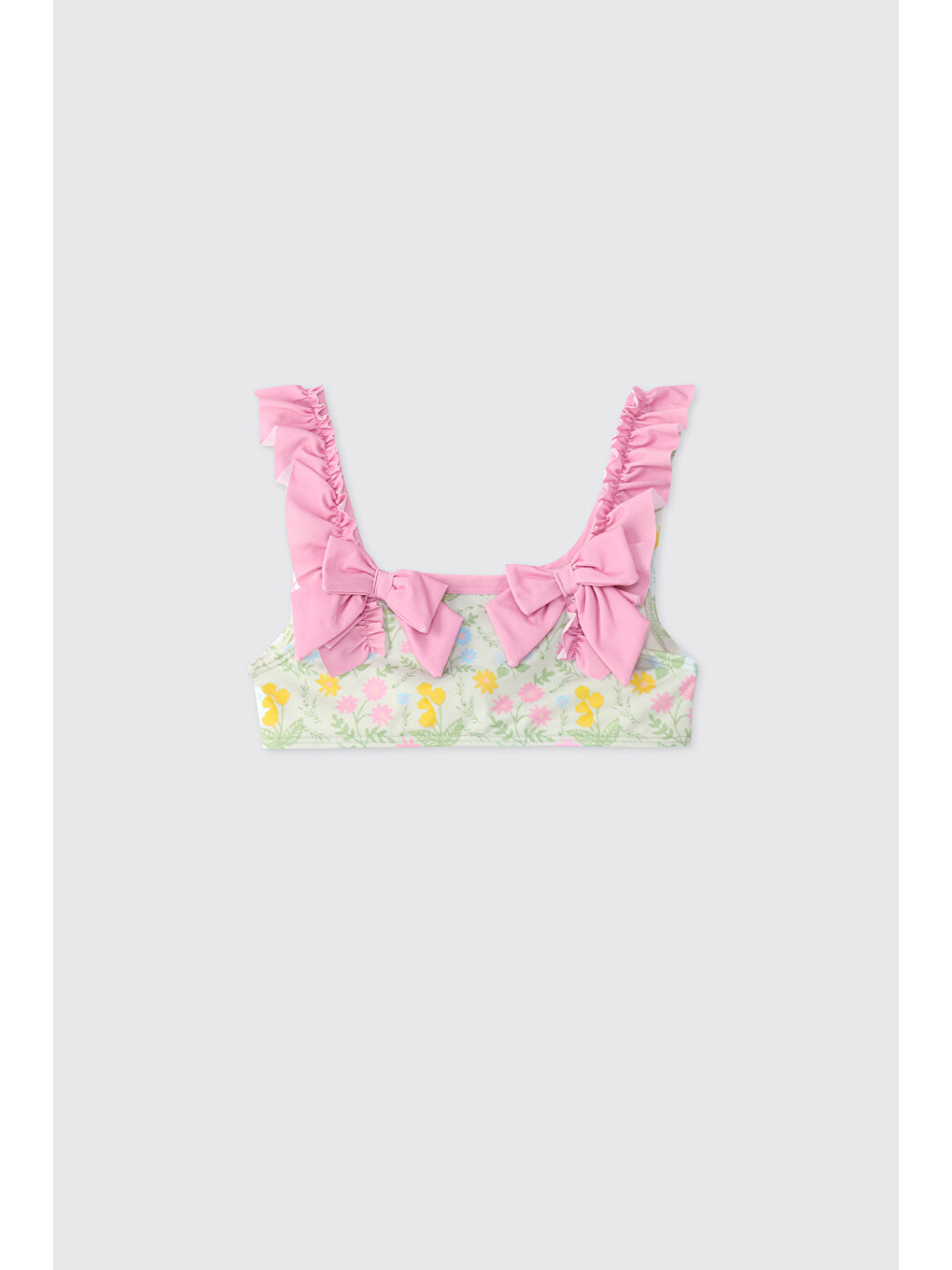 Kız Çocuk Upf 40+ Uv Korumalı Yeşil Bikini-5