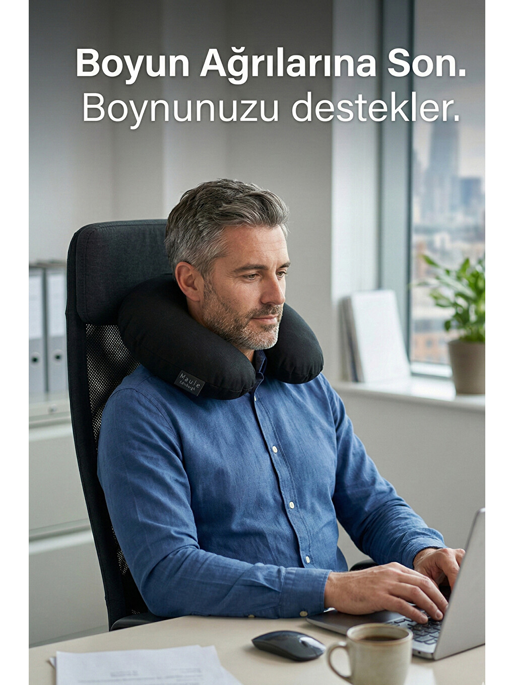 Siyah %100 Pamuk Birinci kalite boncuk elyaf, fermuarlı seyahat boyun piercing yastığı.-1