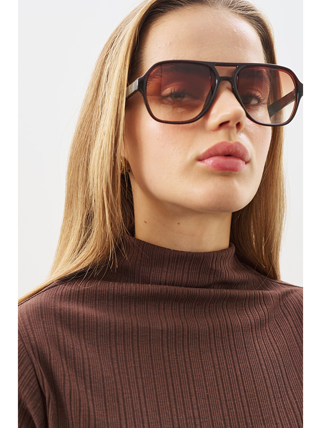 Yüksek Yaka Body Kahverengi-4