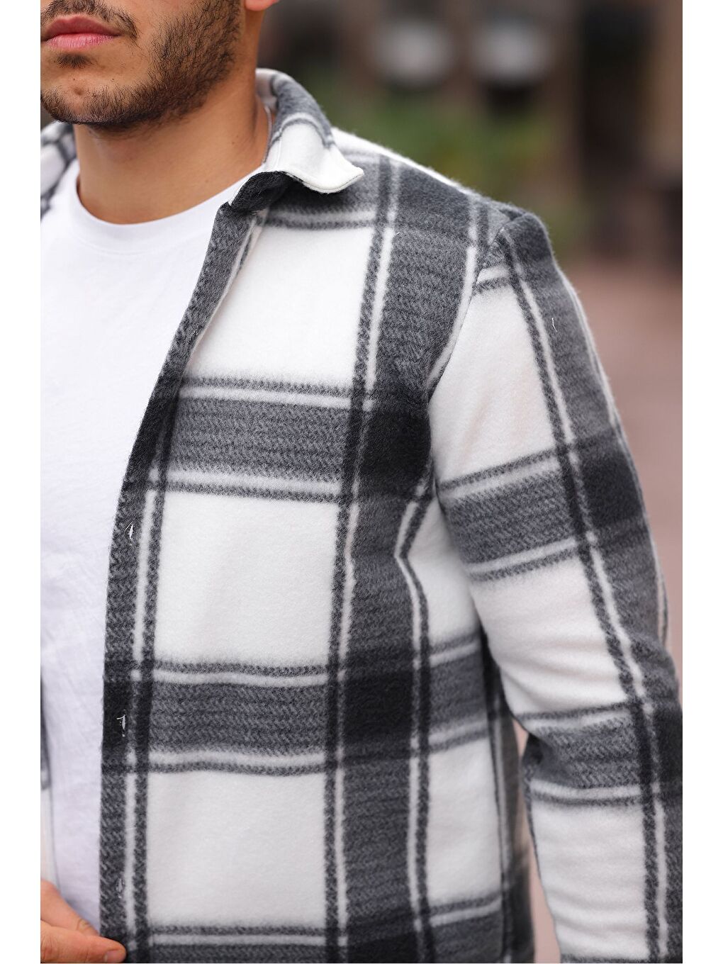 Siyah Kareli Polar Gömlek-1