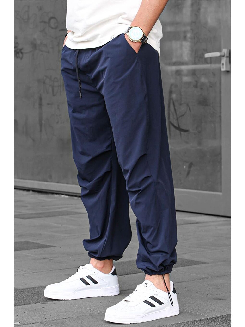 Lacivert Regular Fit Erkek Paraşüt Pantolon 6504-2