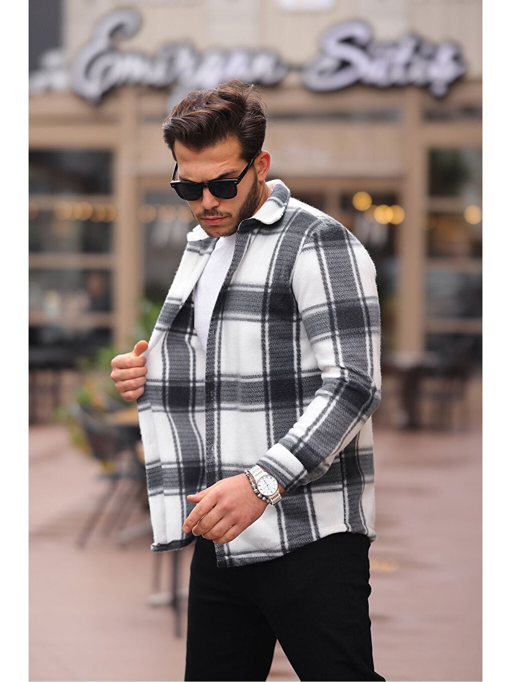 Siyah Kareli Polar Gömlek-2