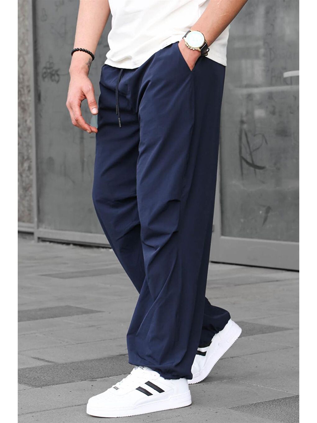 Lacivert Regular Fit Erkek Paraşüt Pantolon 6504-3