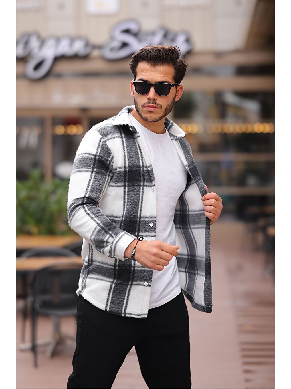 Siyah Kareli Polar Gömlek-3