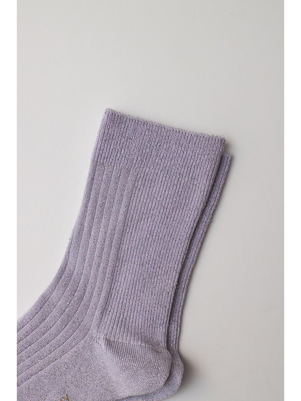 Kadın Simli Soket Çorap Lila-1