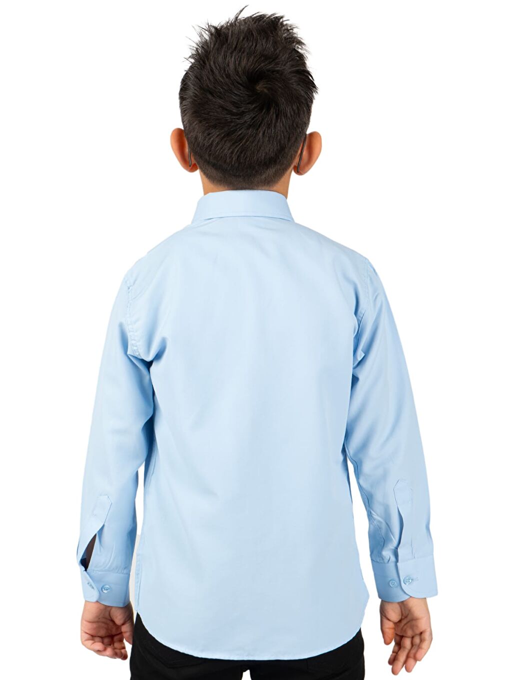 Mavi Düz Renk Erkek Çocuk Gömlek MNK0575-2