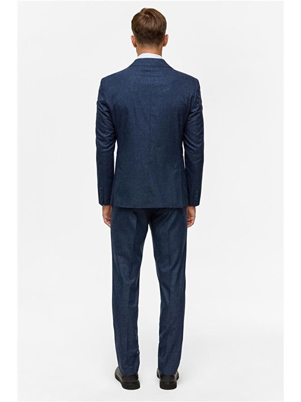 Lacivert Slim Desenli Mono Yaka 6 Drop Takım Elbise-10