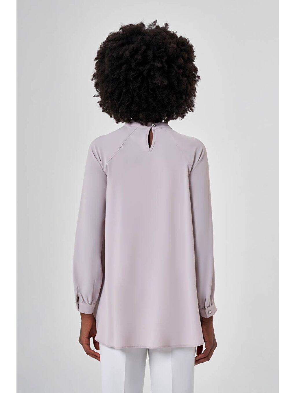 Piliseli Parçalı Bej Tunik-4