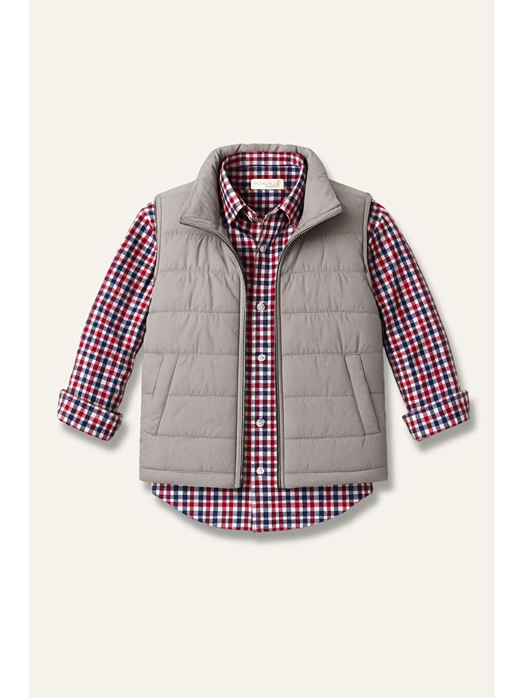 Erkek Çocuk Yelekli Dörtlü Takım - Kırmızı-2