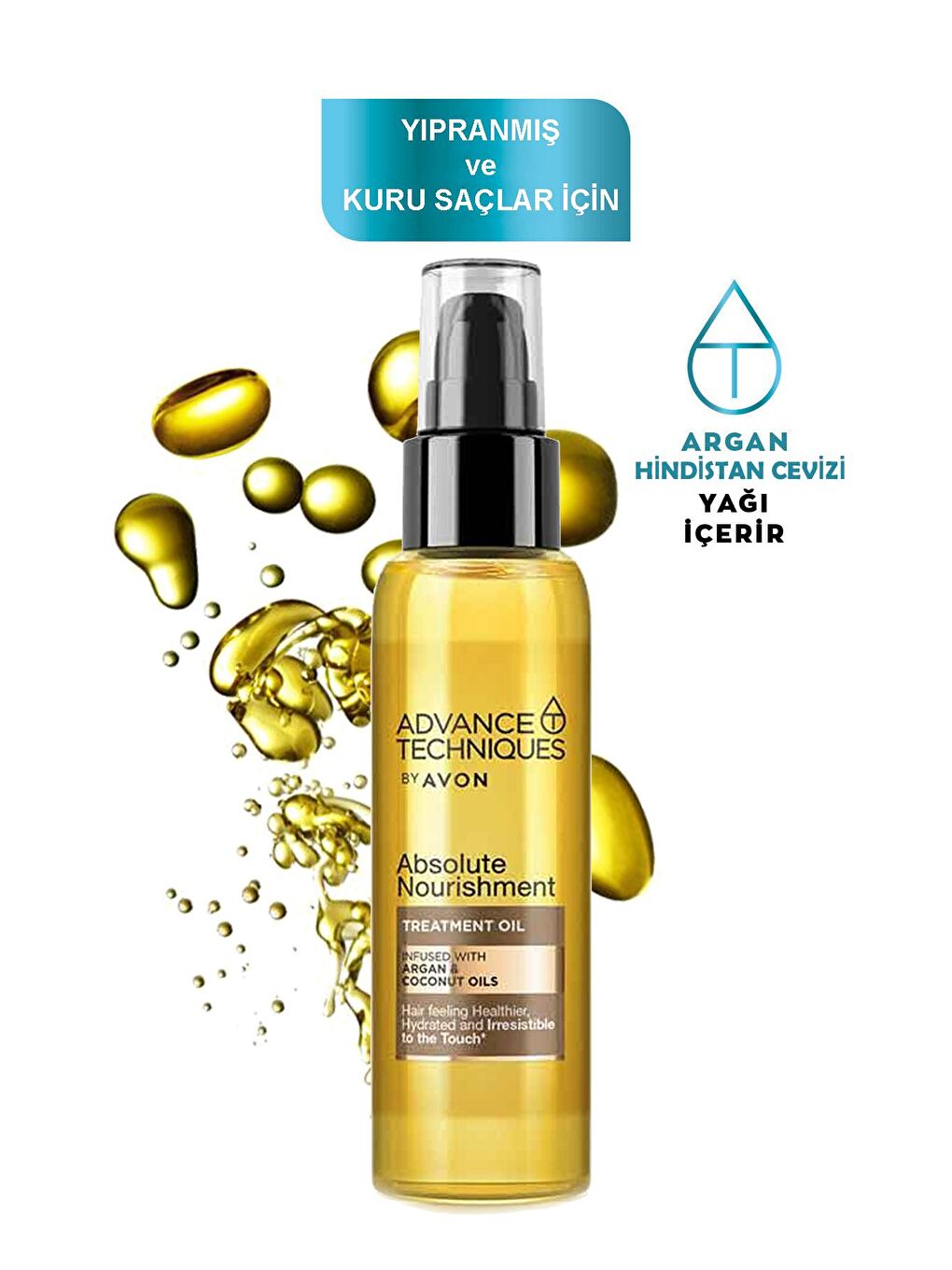 AVON Renksiz Argan Yağı İçeren Saç Serumu ve Argan, Hindistan Cevizi Yağı İçeren Saç Bakım Yağı Paketi - 2