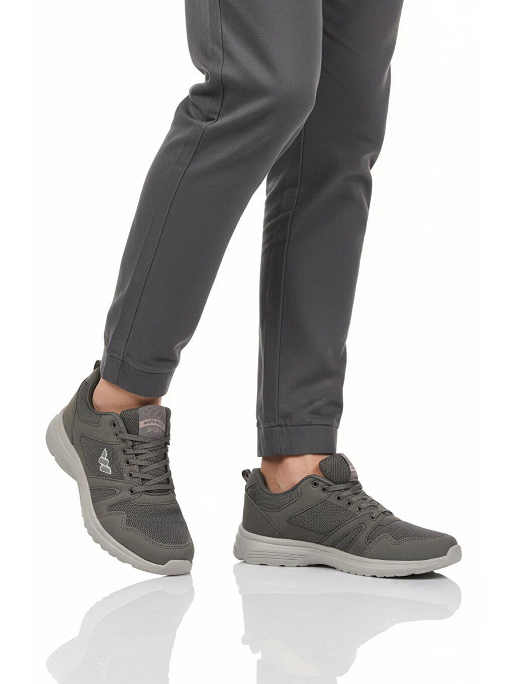 Gri Füme Fileli Hafif Hava Alabilen Esnek Erkek Spor Ayakkabı 020 M
