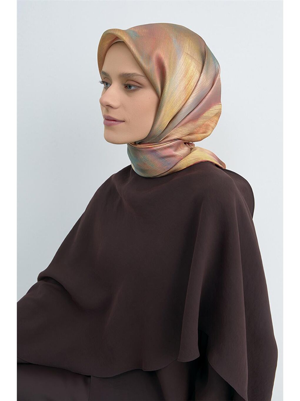 Turuncu Saf İpek Twill Eşarp 9513D 88-2