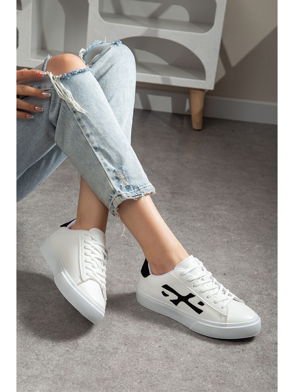 Beyaz Forden Günlük Ortopedik Kadın Sneaker Spor Ayakkabı