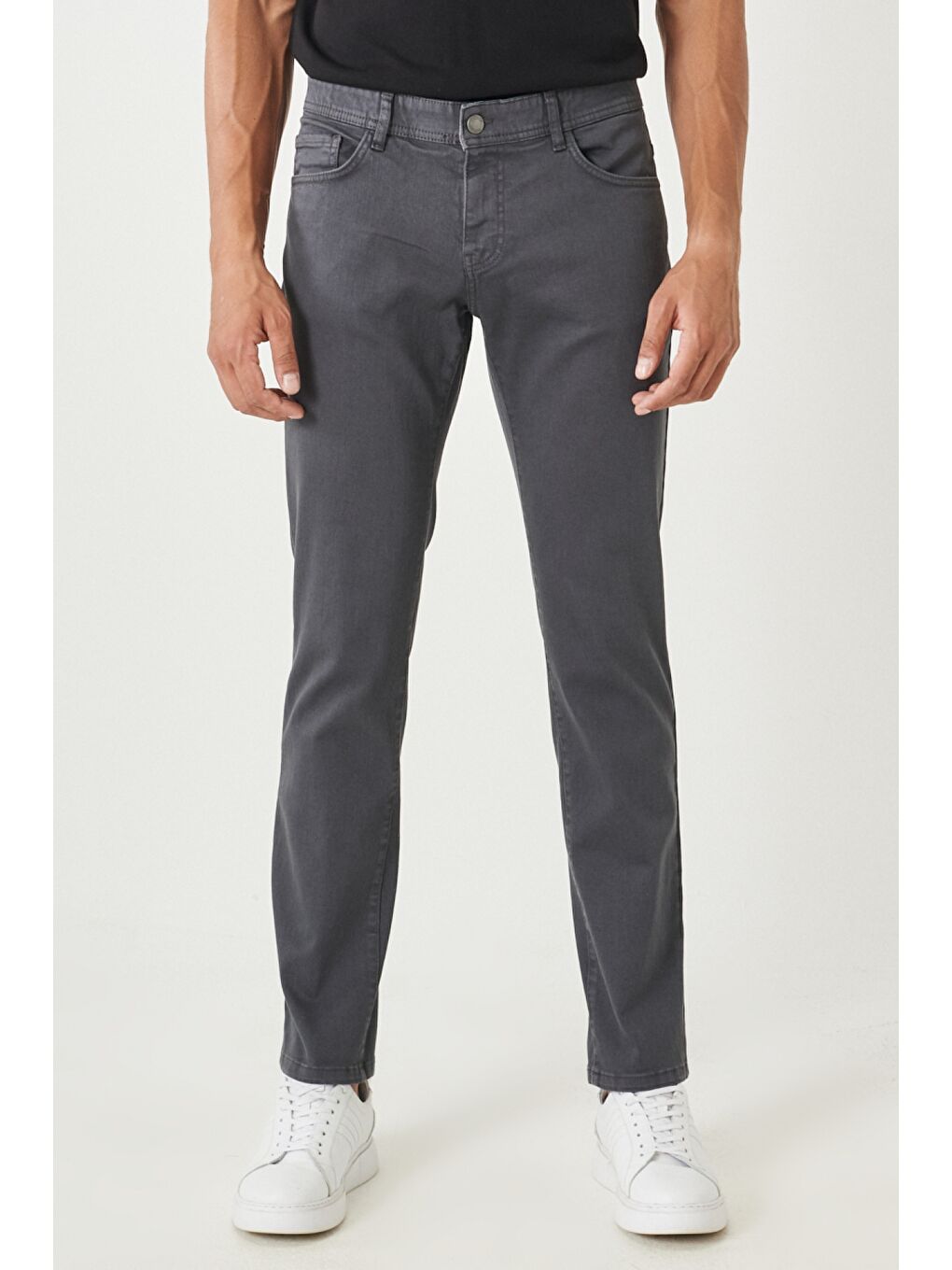 Erkek Antrasit 360 Derece Her Yöne Esneyen Rahat Slim Fit Pantolon-1