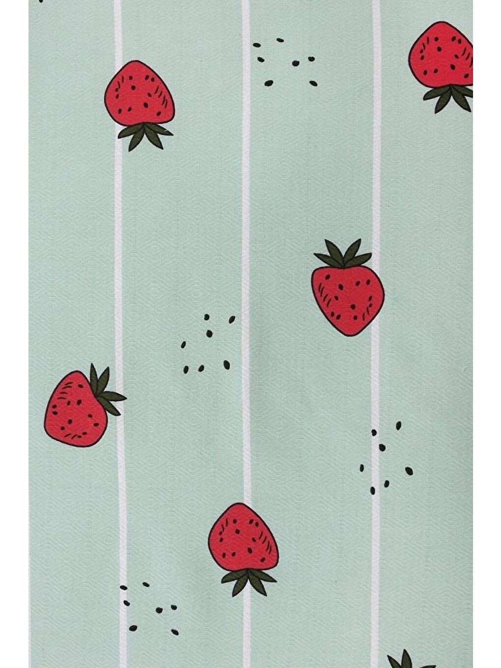 Yeşil Çilek Desenli Tek Kişilik Pike Yatak Örtüsü 170 X 230-2