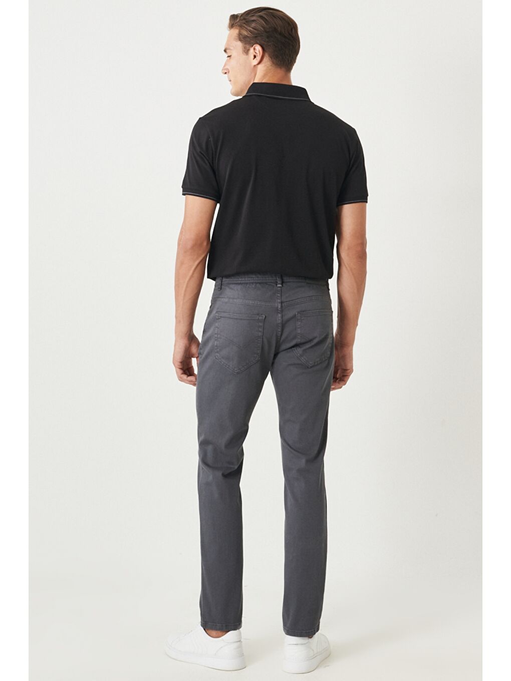 Erkek Antrasit 360 Derece Her Yöne Esneyen Rahat Slim Fit Pantolon-4