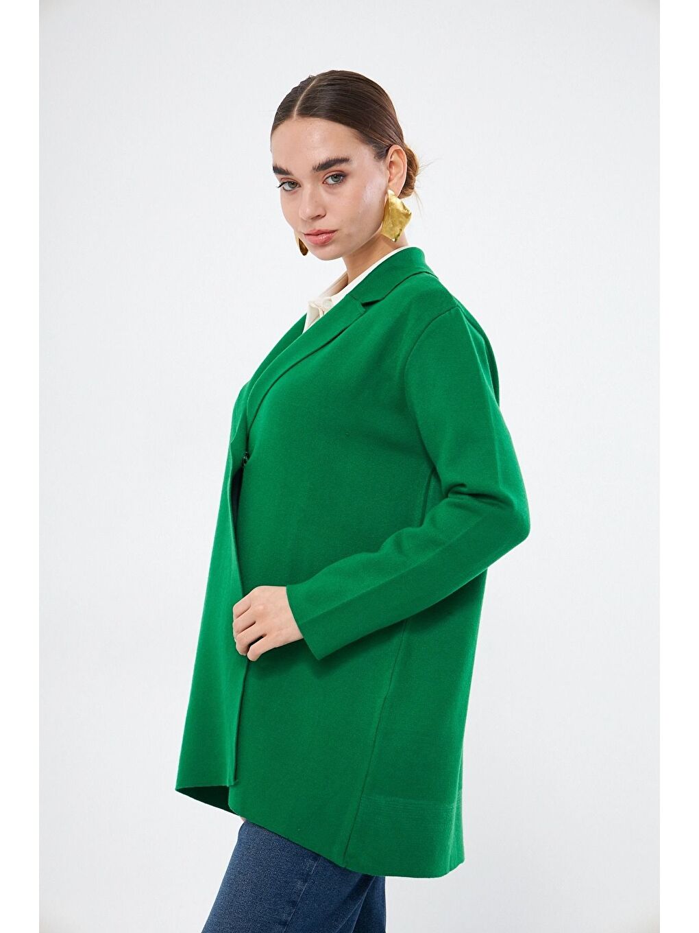 Triko Yeşil Ceket-1