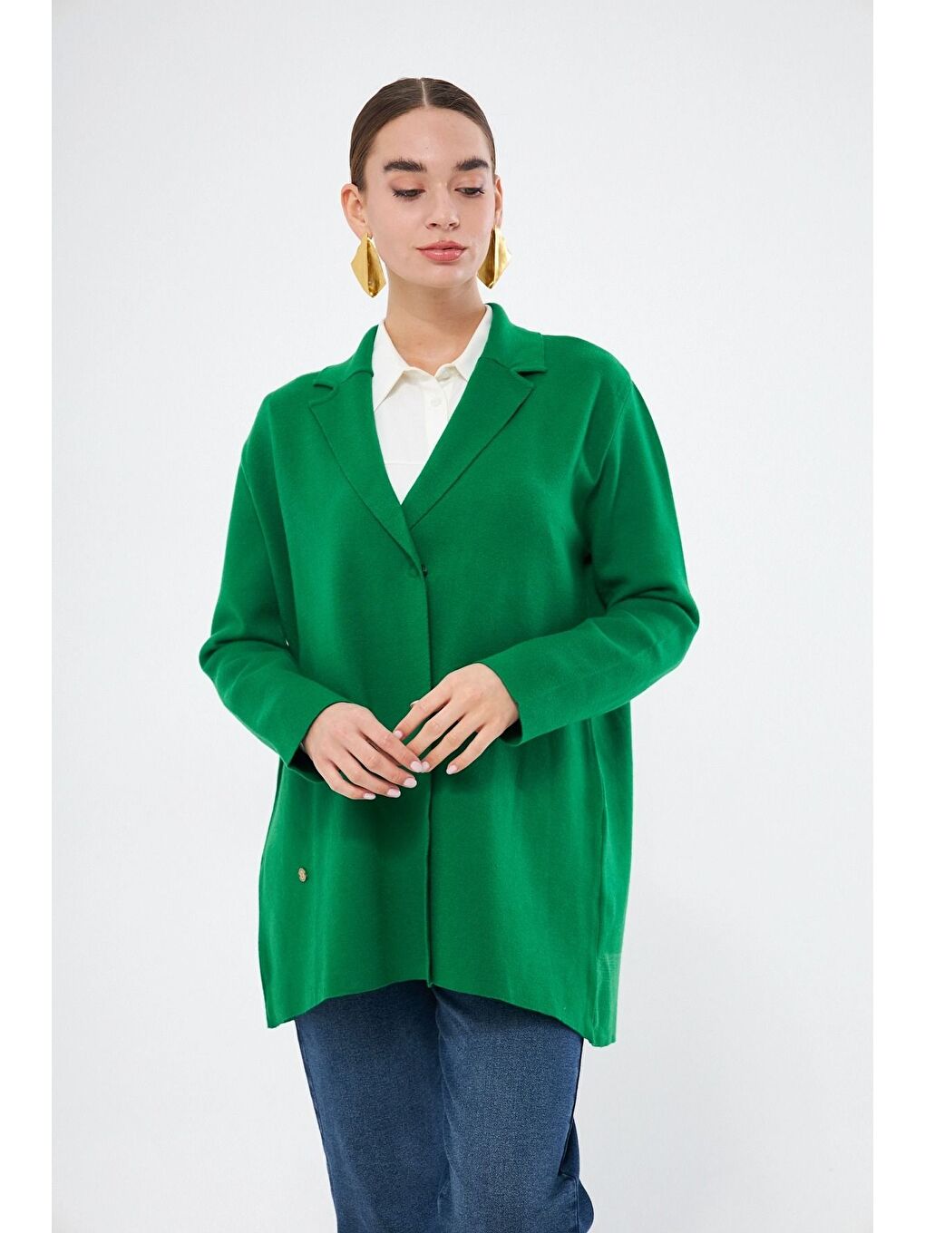 Triko Yeşil Ceket-2