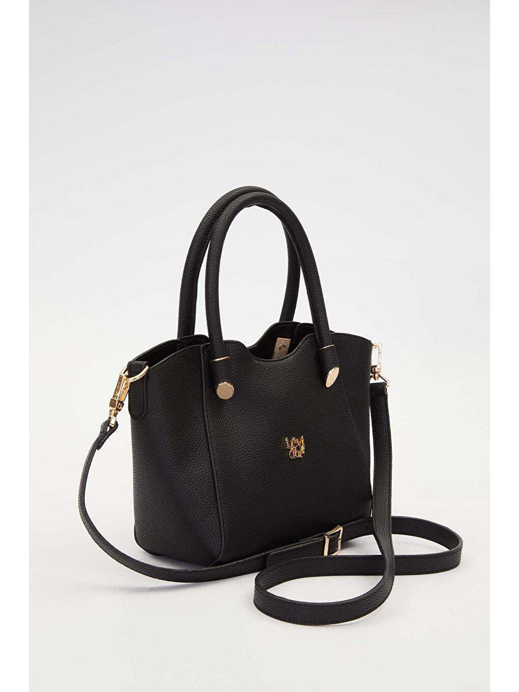 3 Gözlü Fermuarlı Askılı Deri Çanta 930538 Siyah-1