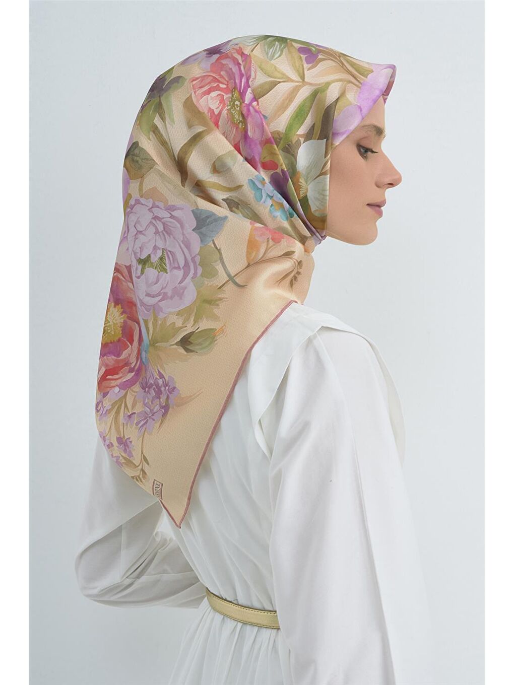 Turuncu Saf İpek Twill Eşarp 9516D 31-3