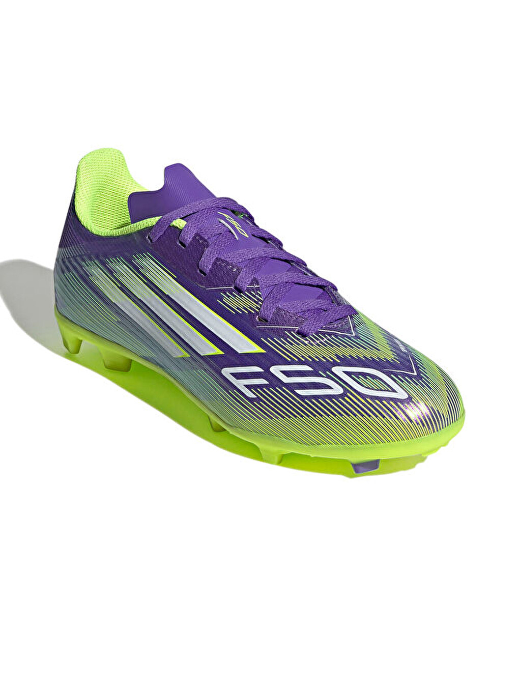 F50 League Fg/mg J Genç Çoklu Çim Zemin Kramponu Jh7747 Mor-2