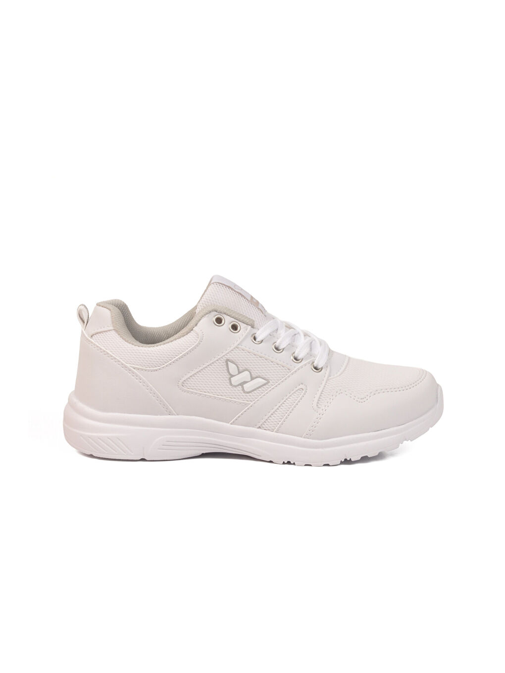 Beyaz Fileli Hafif Bağcıklı Esnek Unisex Spor Ayakkabı 020 G-1
