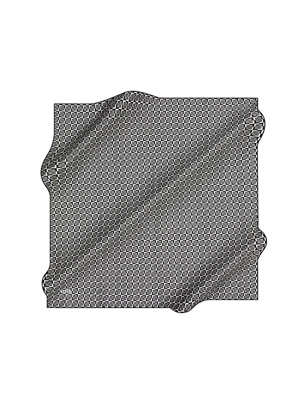 Beyaz İpek Krep Saten Eşarp