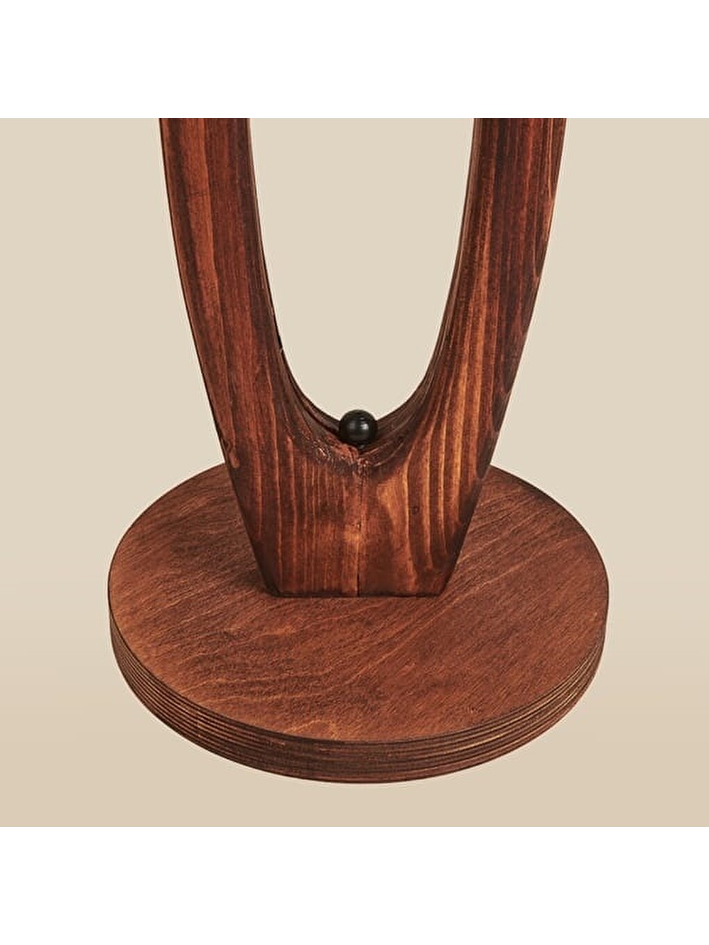 Ekru Lighting Ahşap Oval Lambader - Krem - 158 Cm-2