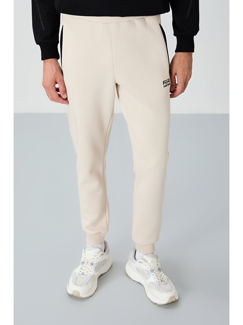 Cesar Bej Cepli Şardonlu Erkek Eşofman Alt - 84929-2