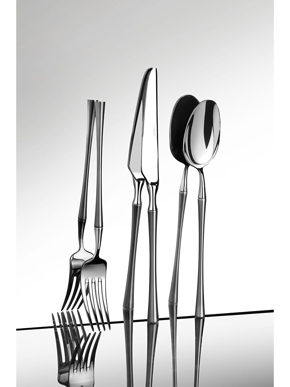 Gri Marbella Saten 6 Kişilik 36 Parça Kutulu Çatal Kaşık Bıçak Takımı-3