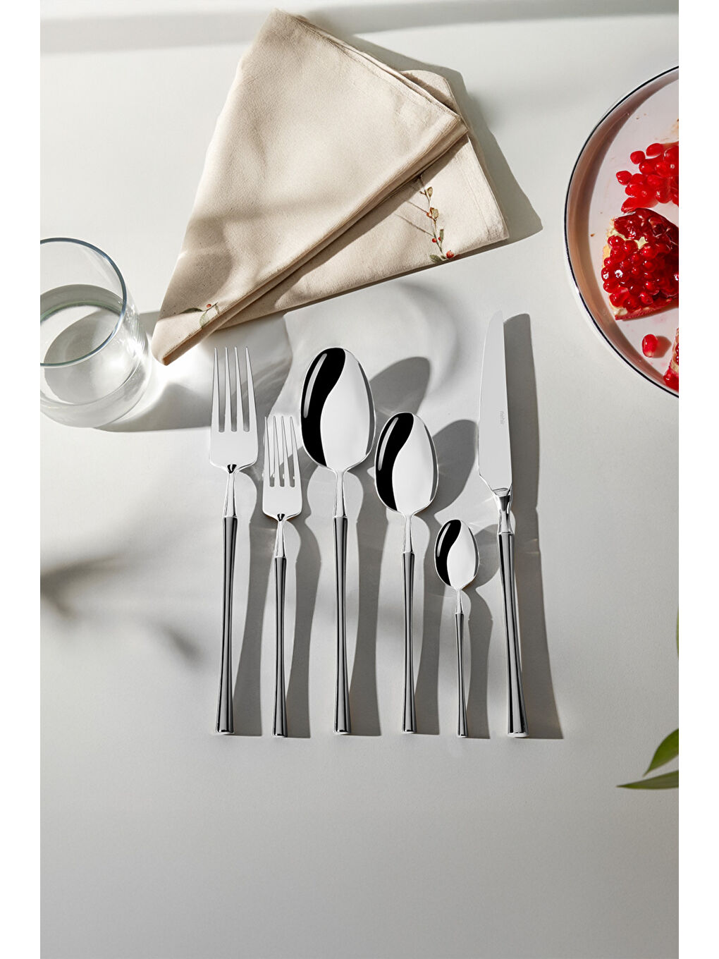 Gri Marbella Saten 6 Kişilik 36 Parça Kutulu Çatal Kaşık Bıçak Takımı-4