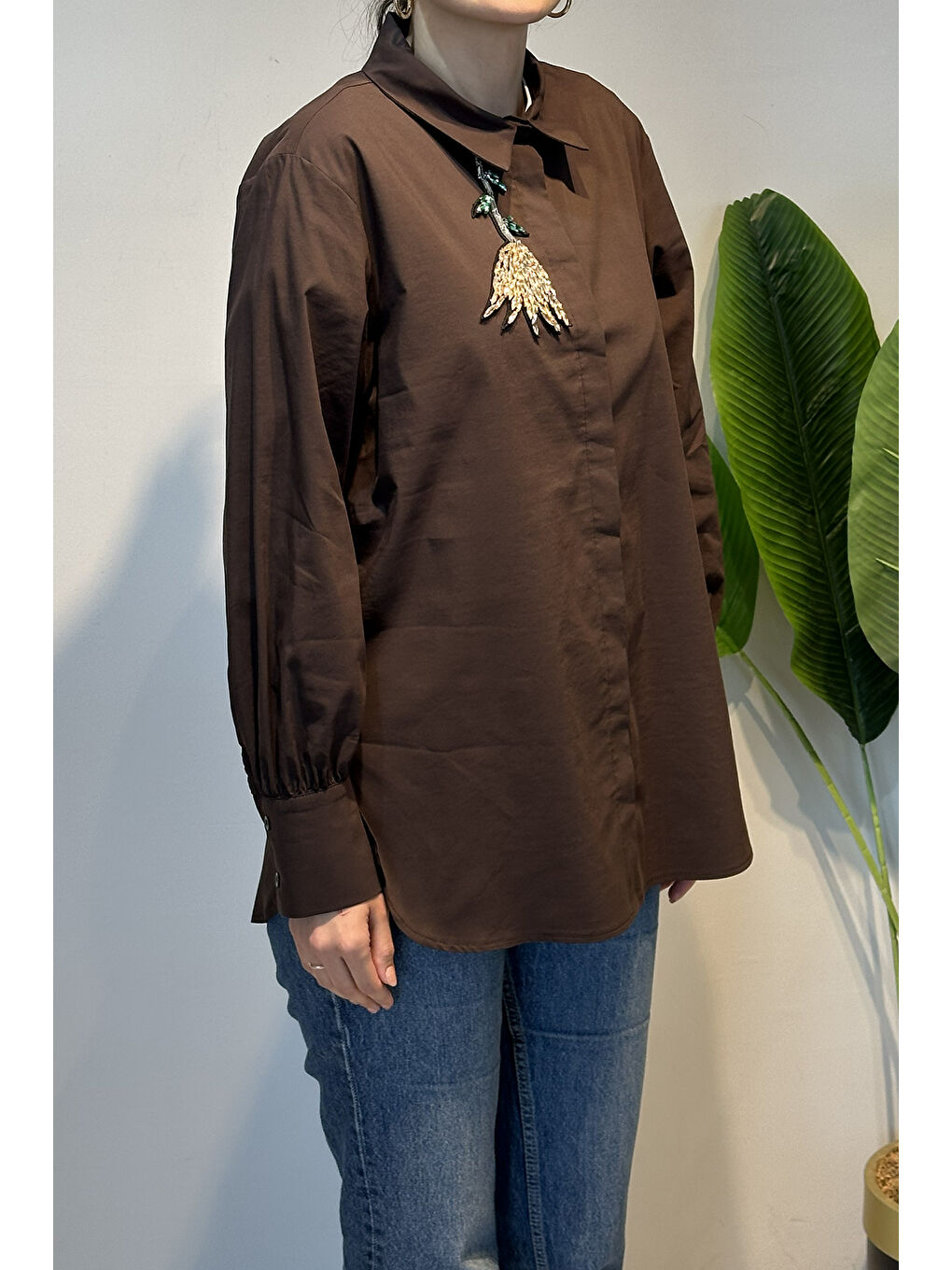 Missemramis Violet Gömlek 5223 Kahverengi-2