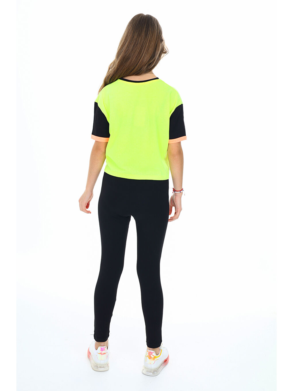 Sarı Kız Çocuk Taytlı Alt-Üst 2'li Takım 12141-4