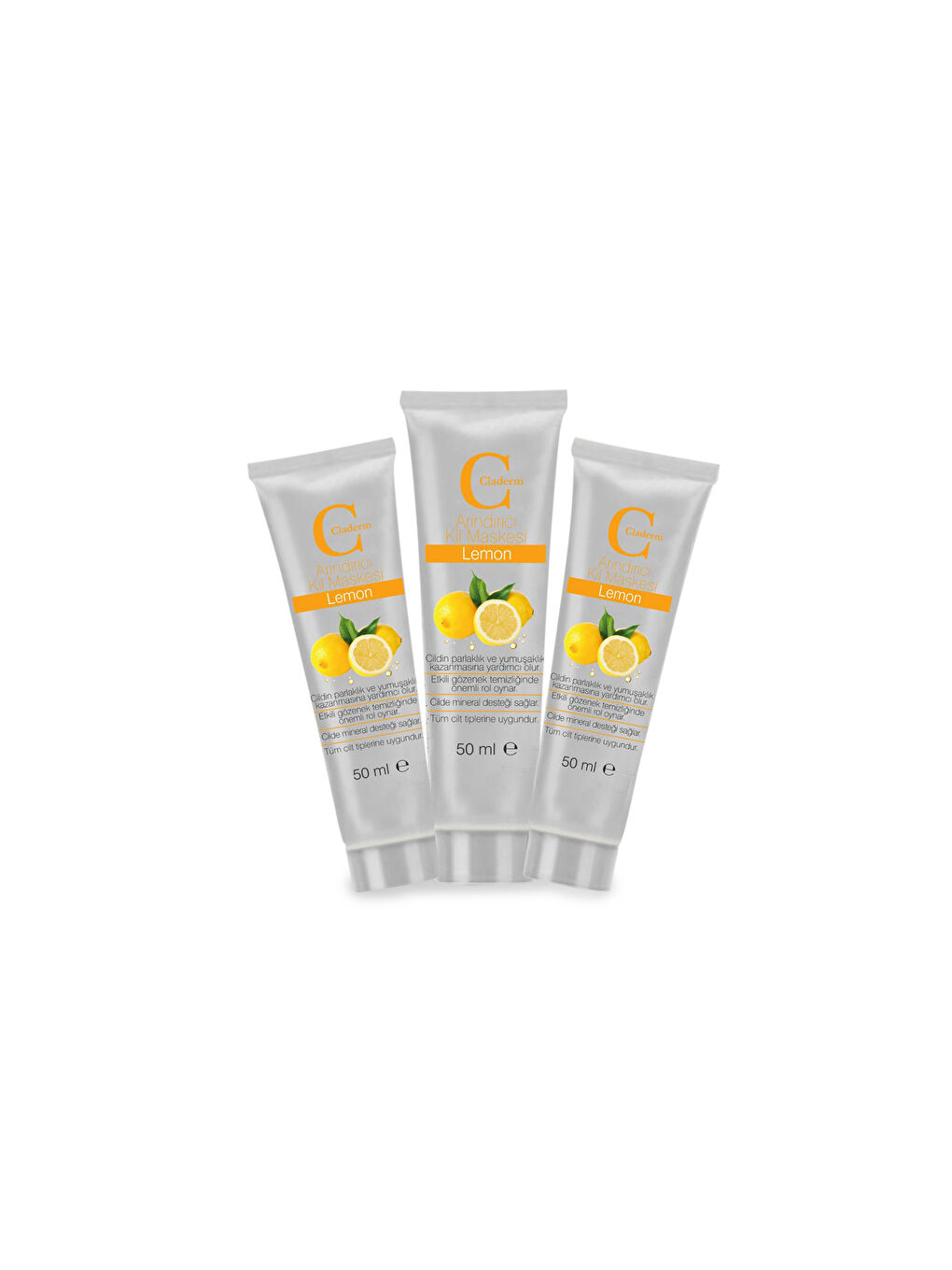 Claderm Beyaz-Açık Yeşil Lemon 50 ml 3 lü Avantaj Paketi