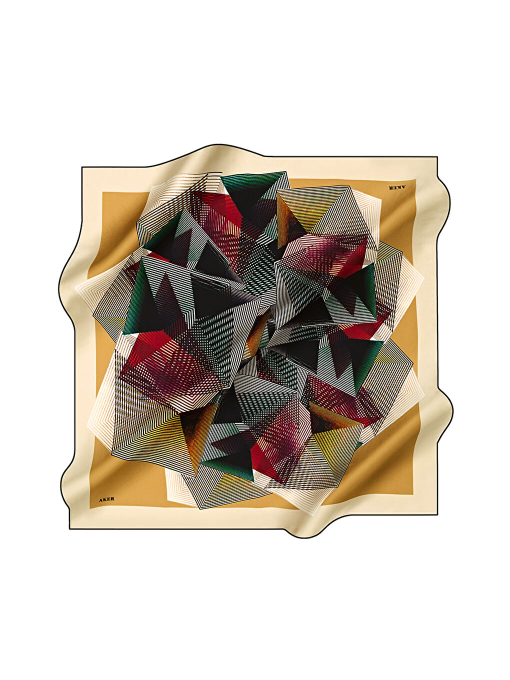 Beyaz 90X90 İpek Krep Saten