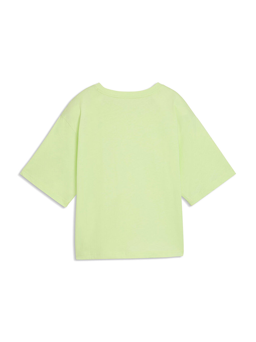 Essentials Cropped No 1 Logo Kadın Yeşil Tişört-1