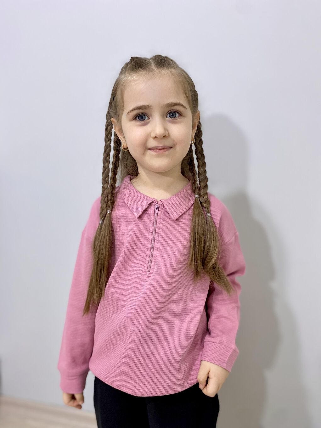 Pembe Waffle Theme Sweatshırt-3