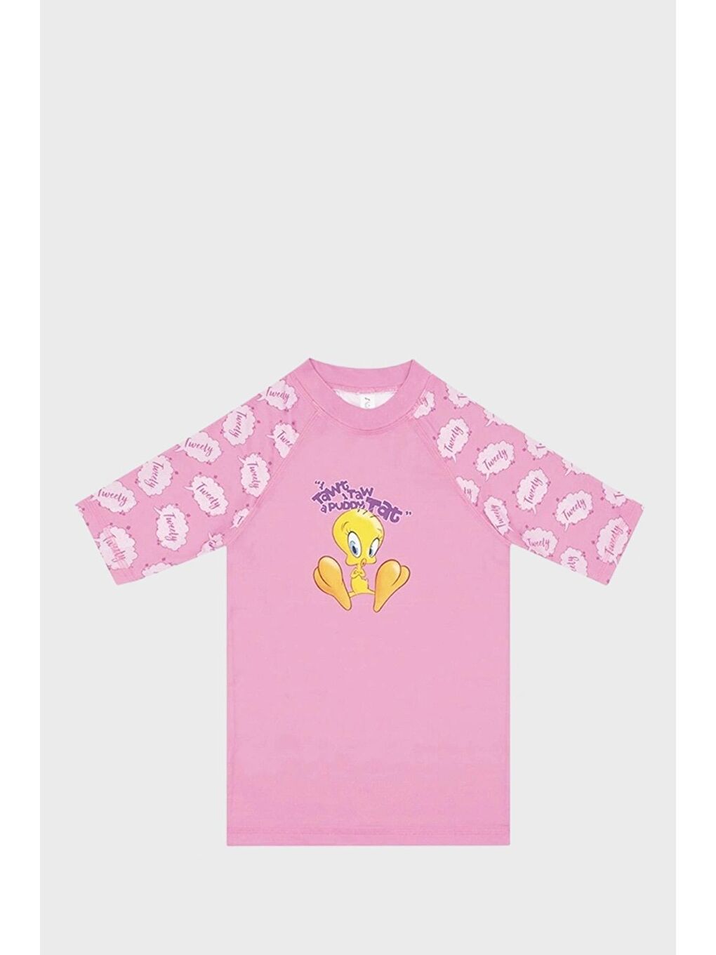 Slipstop Pembe Tweety Uv Korumalı Mayo Kız Çocuk T Shirt ST21110038