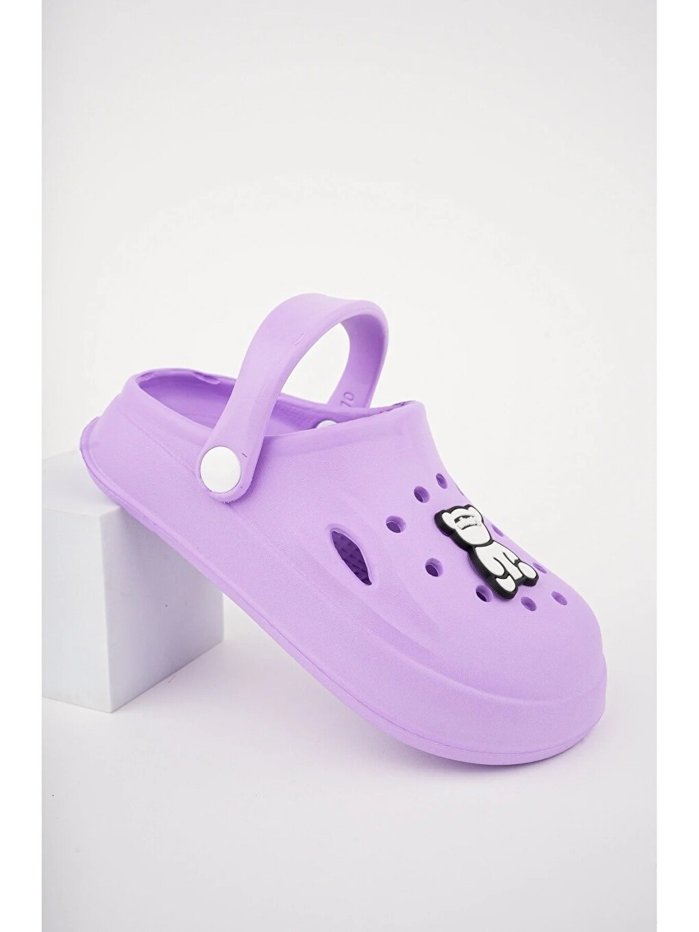 Mor Unisex Çocuk Figürlü Sticker Sandalet-terlik-2