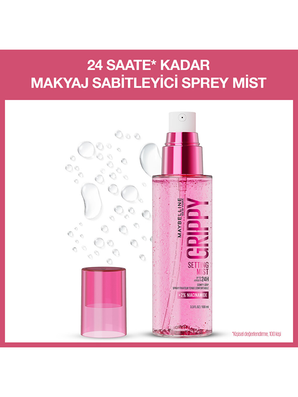 Grippy 24 Saate Kadar Makyaj Sabitleyici Sprey - Mist Form-1