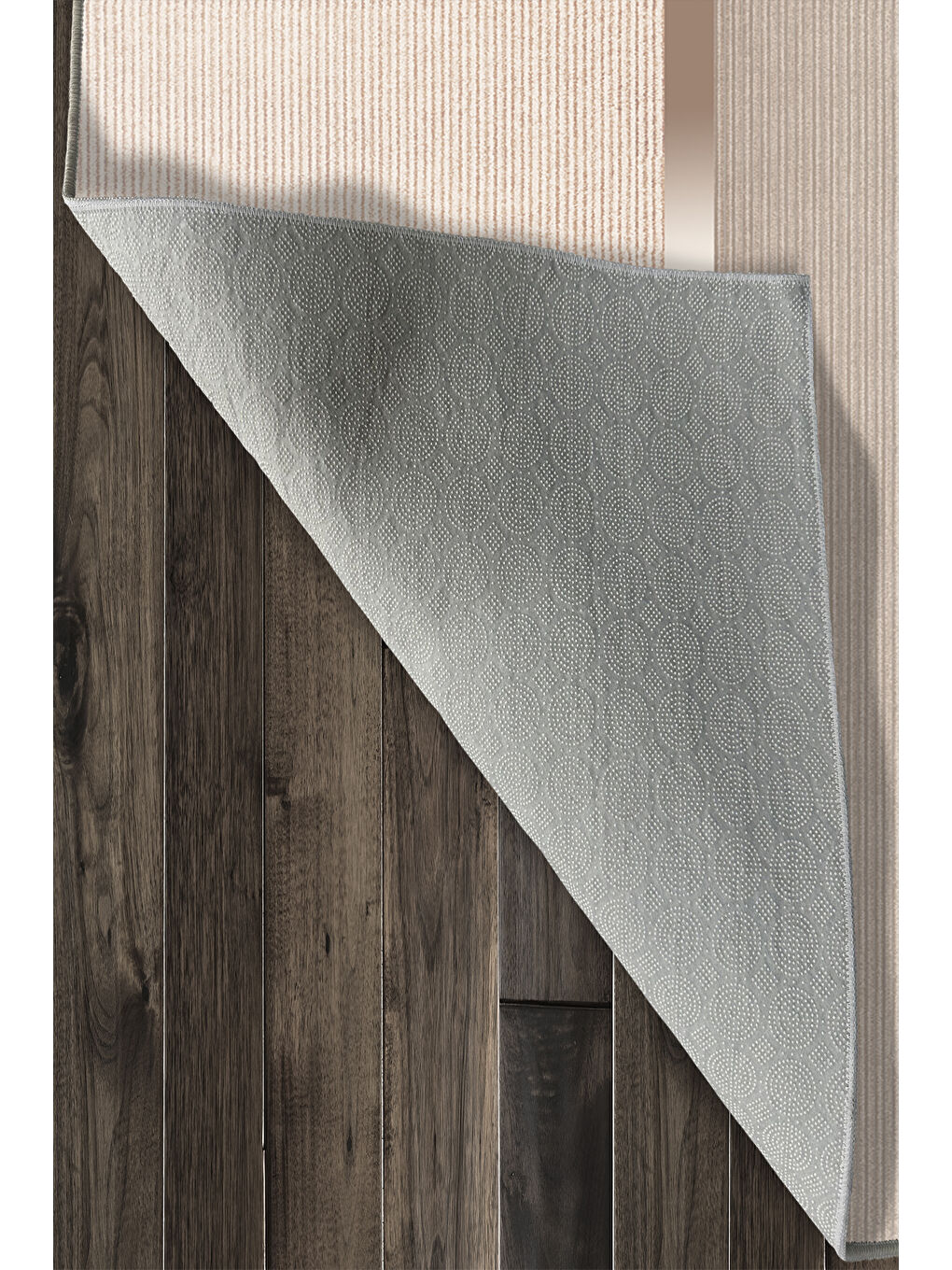 Kahverengi Dekoratif Özel Tasarım Yıkanabilir İnce Kaymaz Tabanlı Modern Halı KECE FR45-4