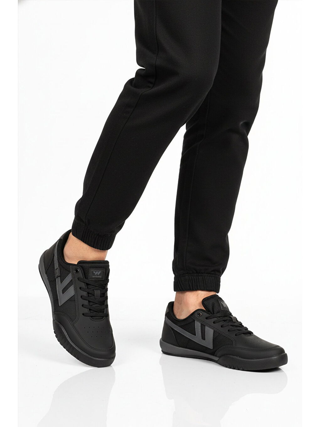 Siyah Bağcıklı Hafif Esnek Erkek Spor Ayakkabı Antares M