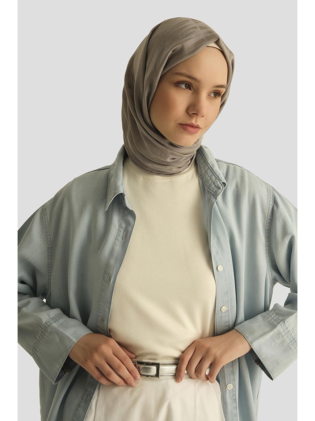 Lyocell Gömlek 25Yd9112 Mavi-3