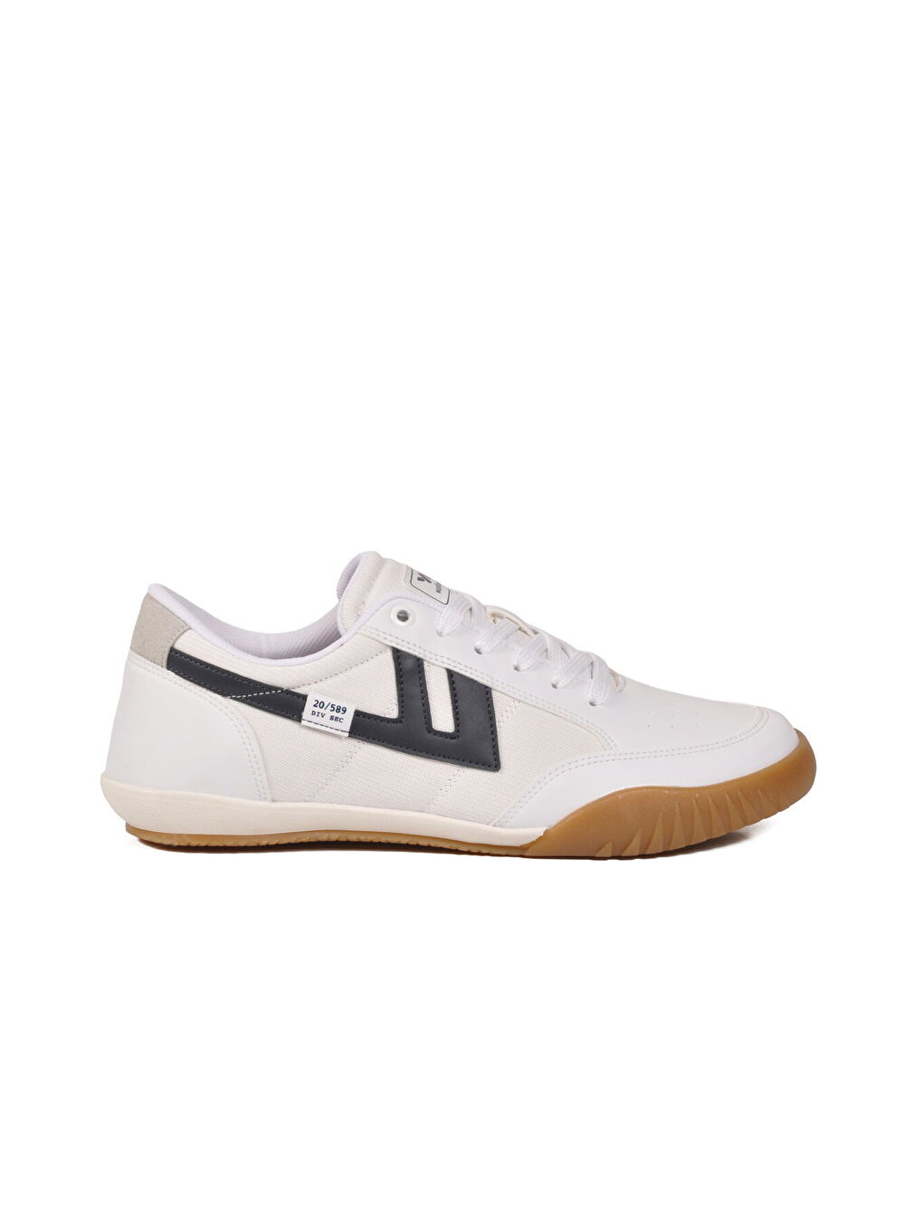 Beyaz Lacivert Bağcıklı Hafif Esnek Erkek Spor Ayakkabı Antares M-1