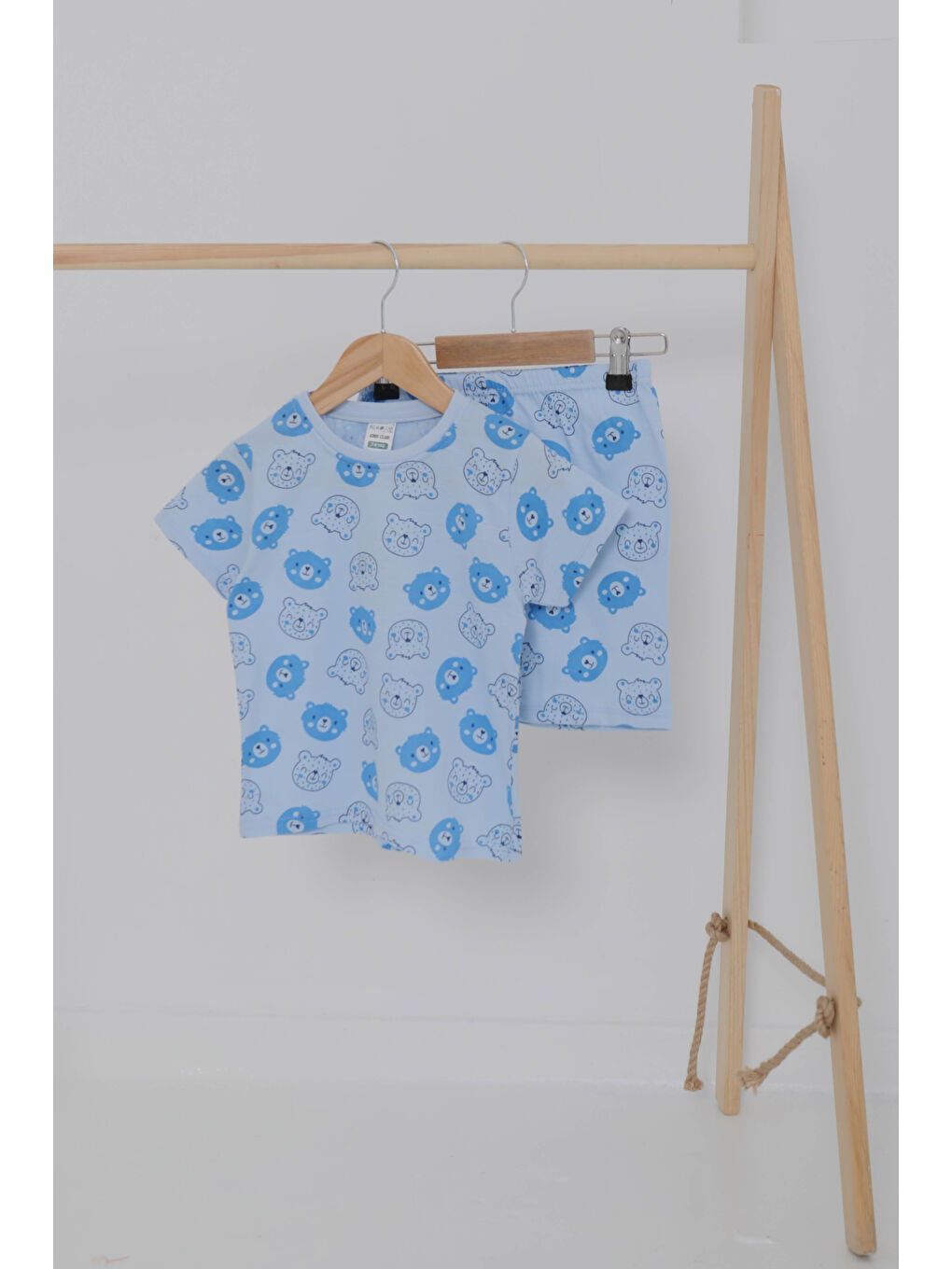 Erkek Çocuk Bebe Mavi Desenli İkili Takım - 27060