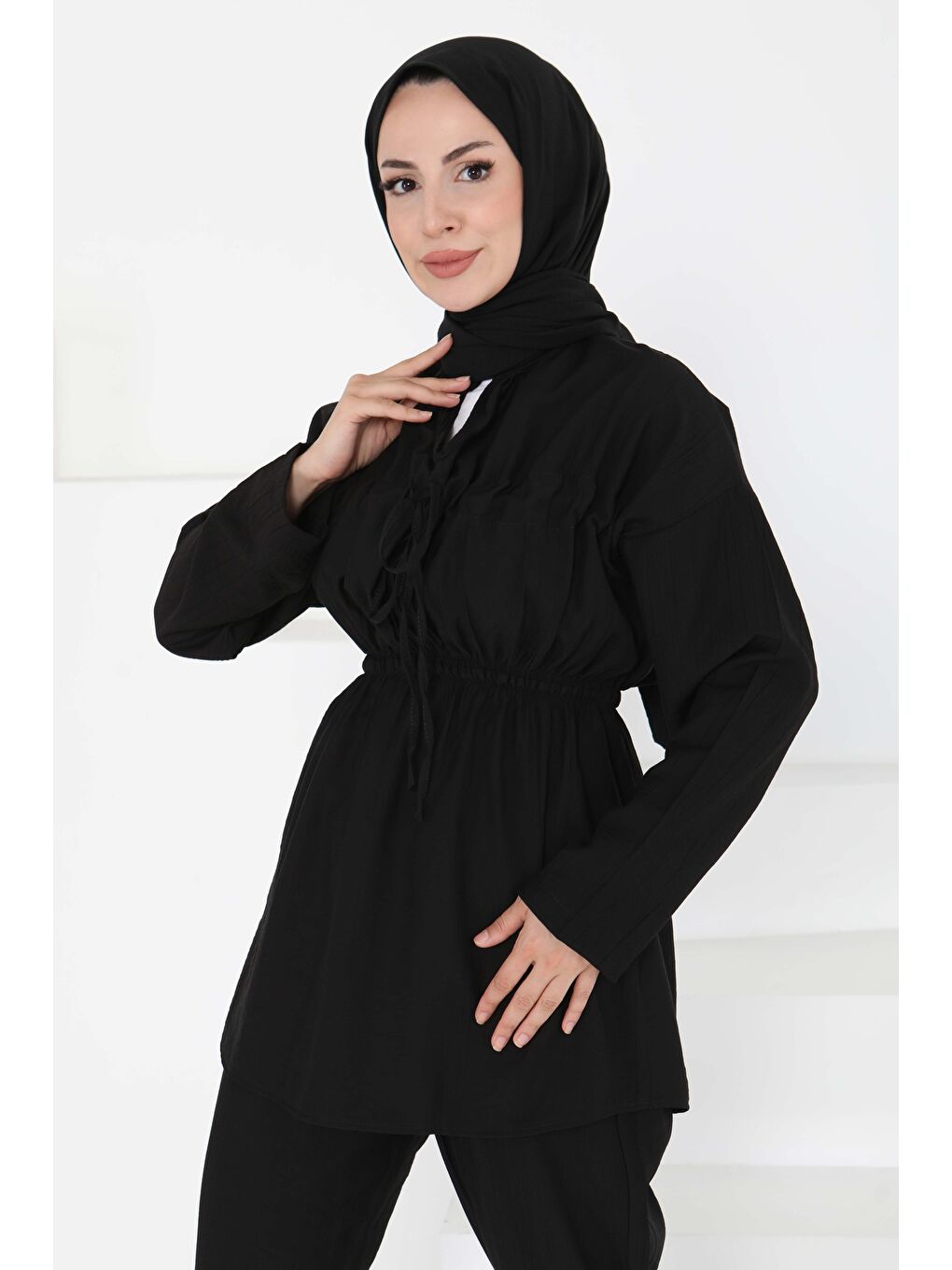 Beli Lastikli İkili Takım Siyah - 27177-4