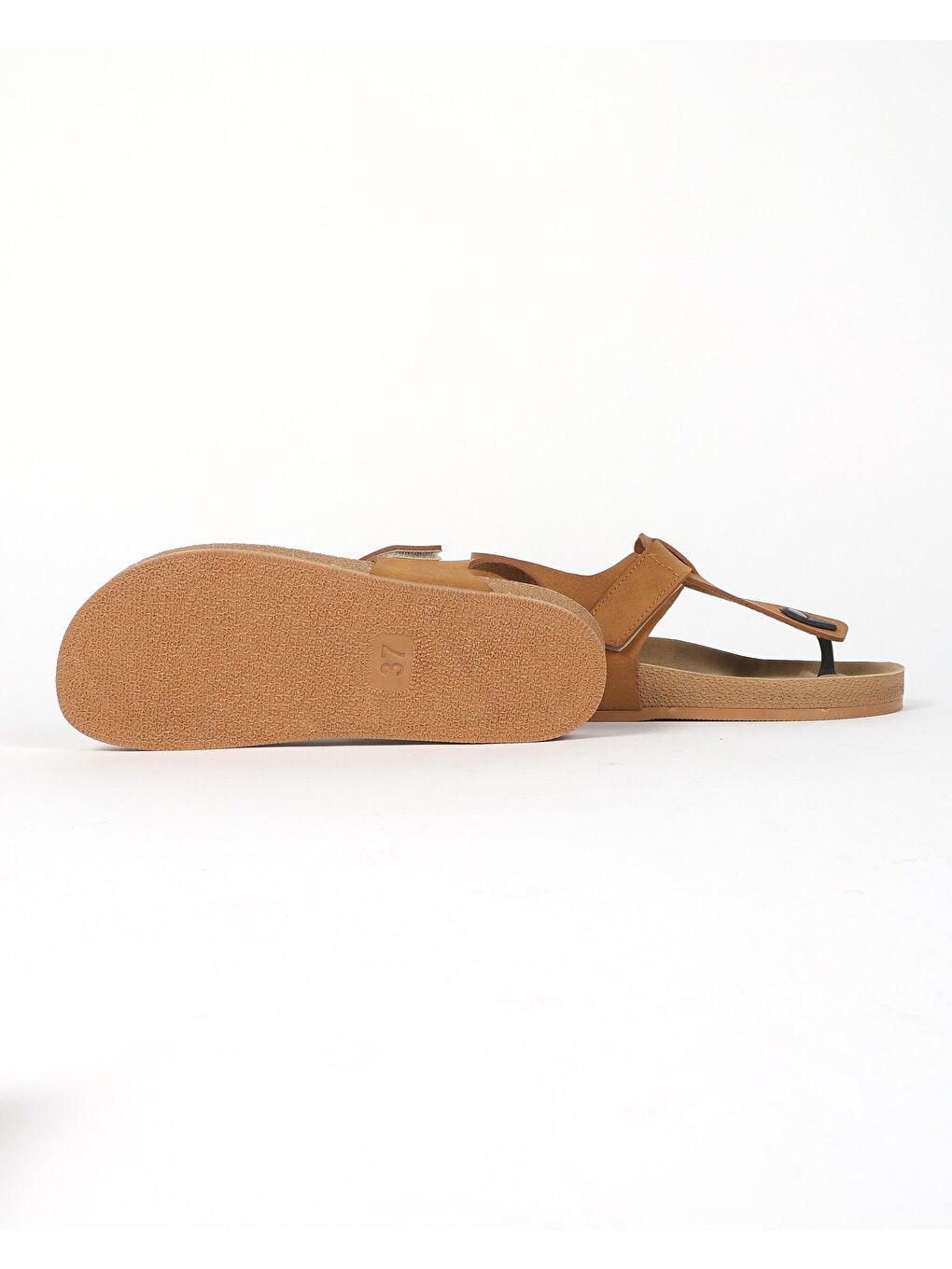 Kahverengi Kadın Yazlık Cırtlı Sandalet - SOLEA-4
