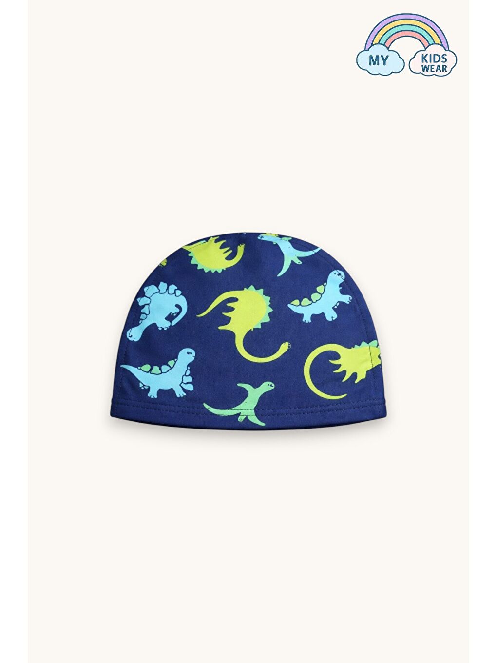 Lacivert Erkek Çocuk Desenli Deniz Şortu ve Bone Takımı 12686-2